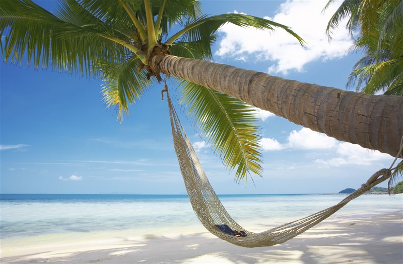 H&auml;ngmattan p&aring; stranden